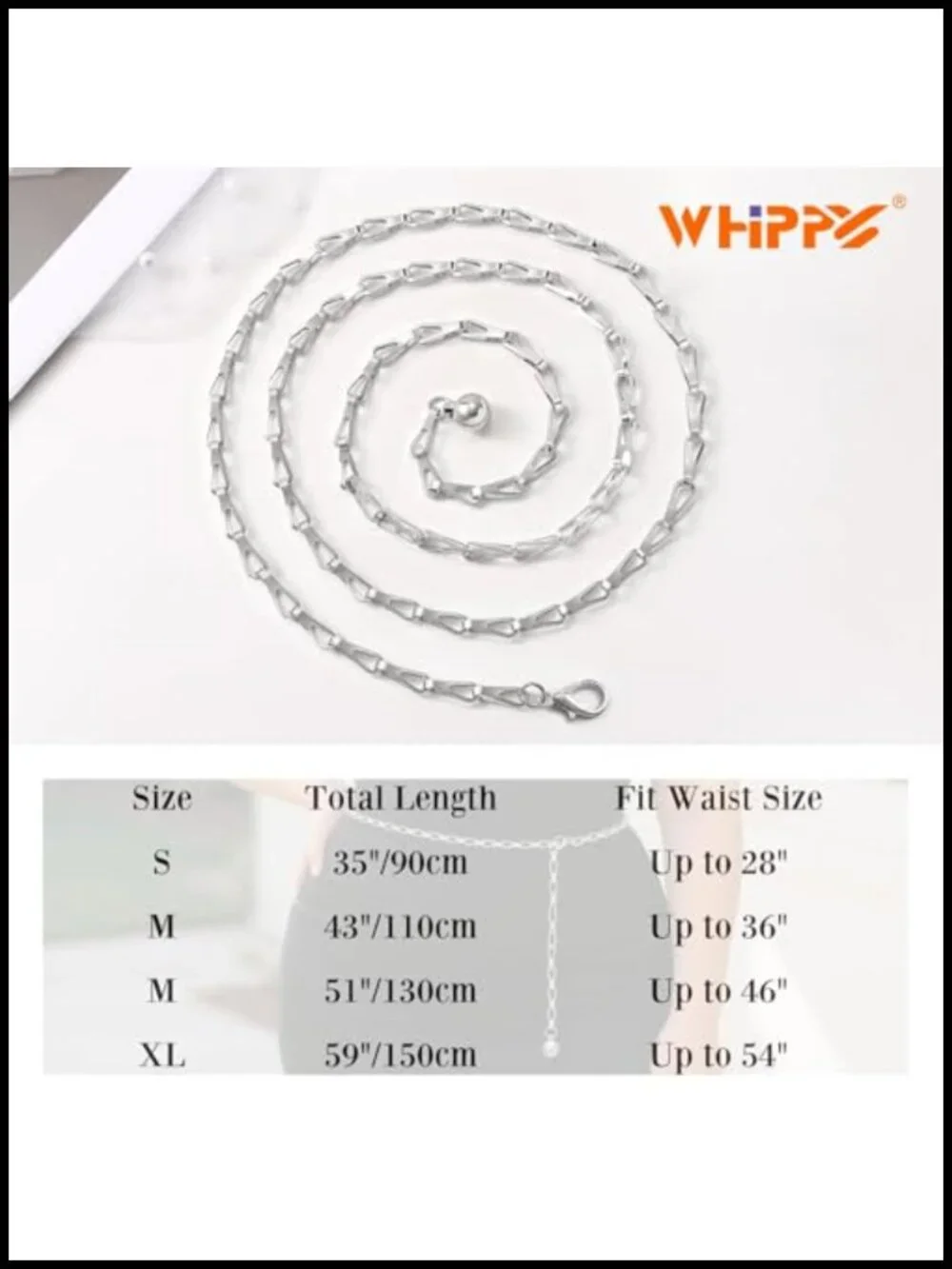 Adjustable O-Ring Metal Waist Chain Belt Women Link Belt Body Chain